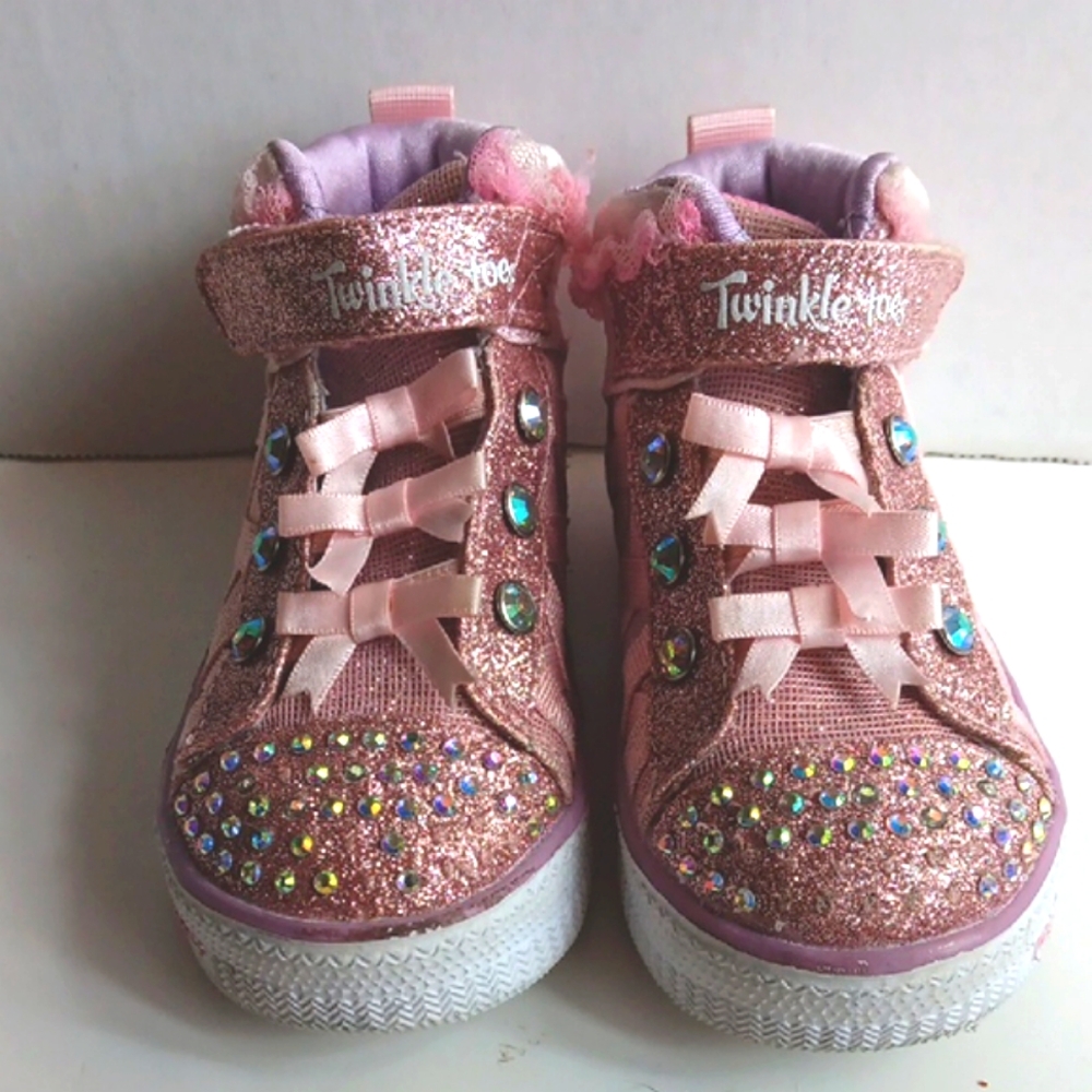GIRLS SPARKLING BEDZZALE PINK SNEAKERS